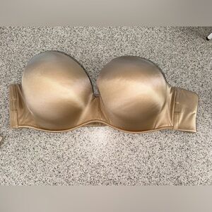 Lane Bryant Cacique Multi Way Boost Strapless Bra beige size 42C